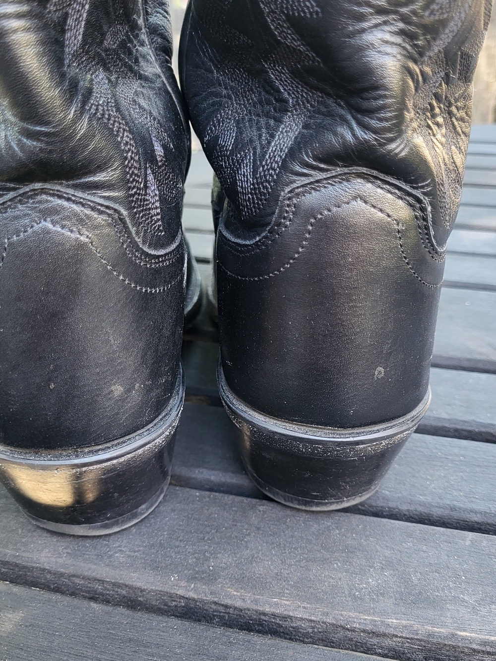 Old West Womens Leather Snip Toe Cowboy Boots, Size 7.5 To 8 - Picture 5 of 14